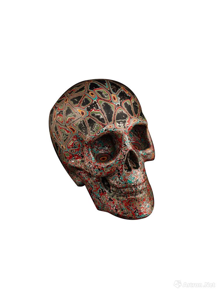 漆雕塑系列 骷髅头9<br>^_^Skull 9