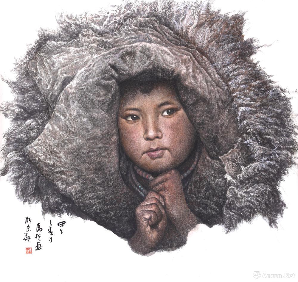 藏族小孩肖像