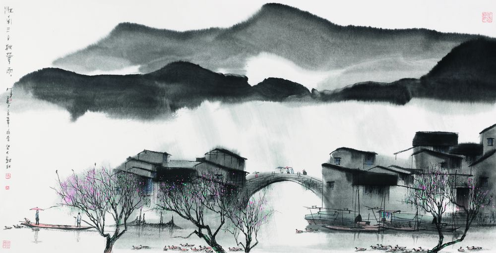 江南三月桃花雨