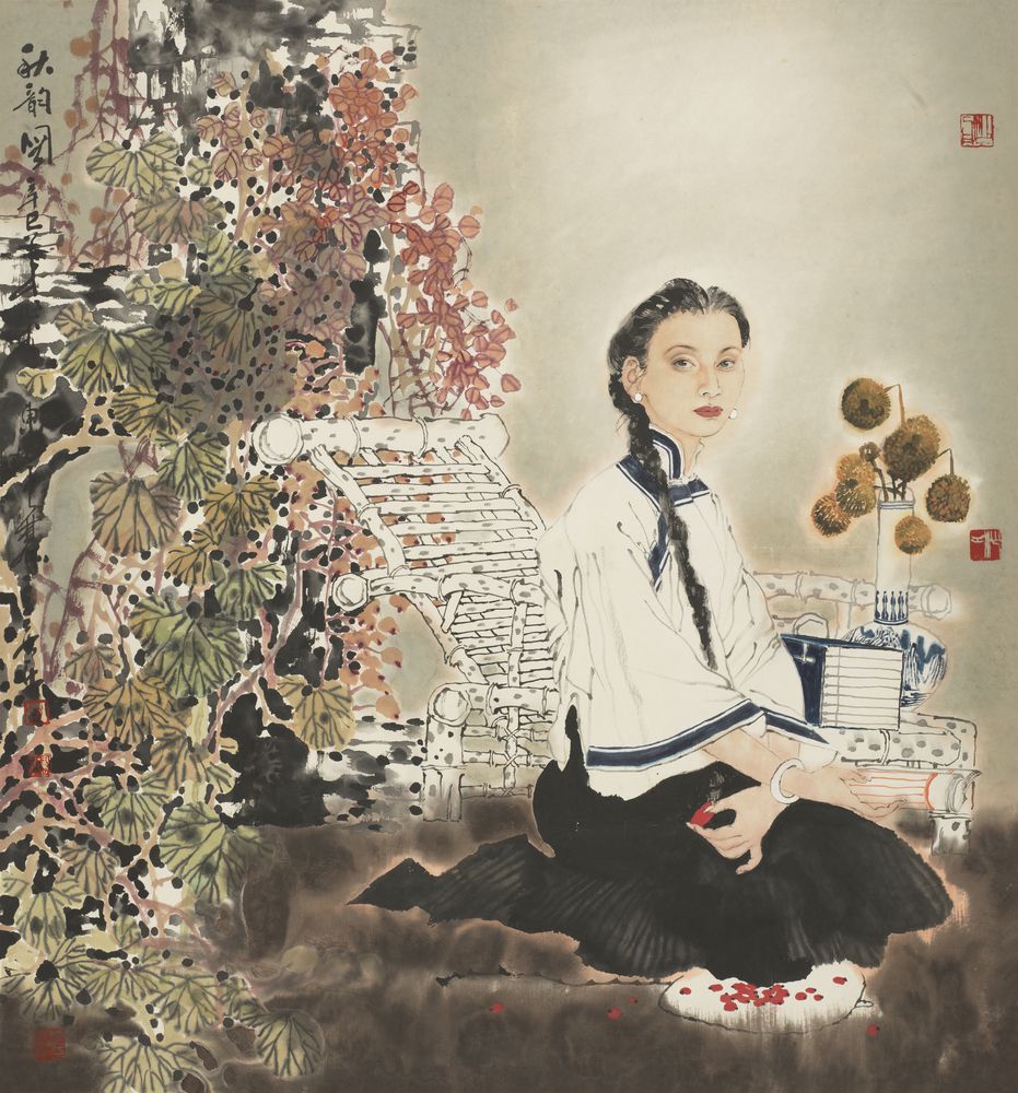 赵建成-秋韵图-鉴证备案-雅昌艺术网——艺术品门户网站