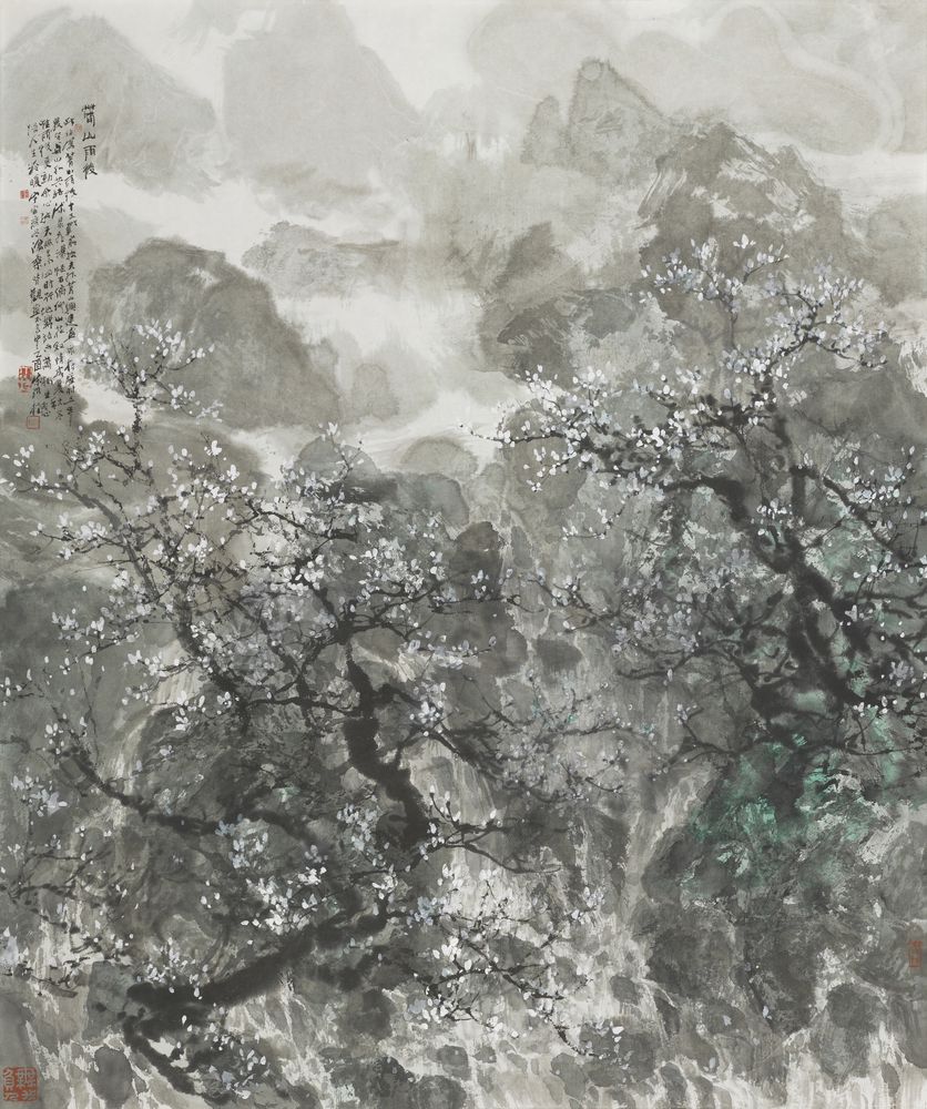 春山雨石