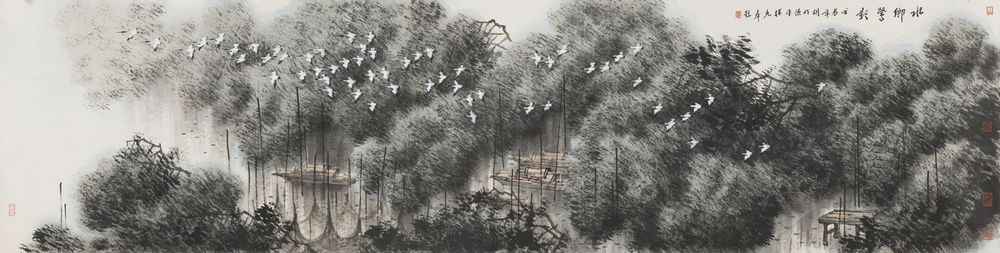 水乡鹭影
