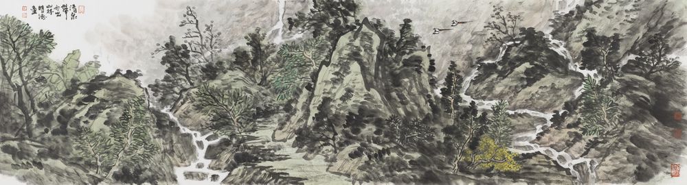 清泉带雨出山林