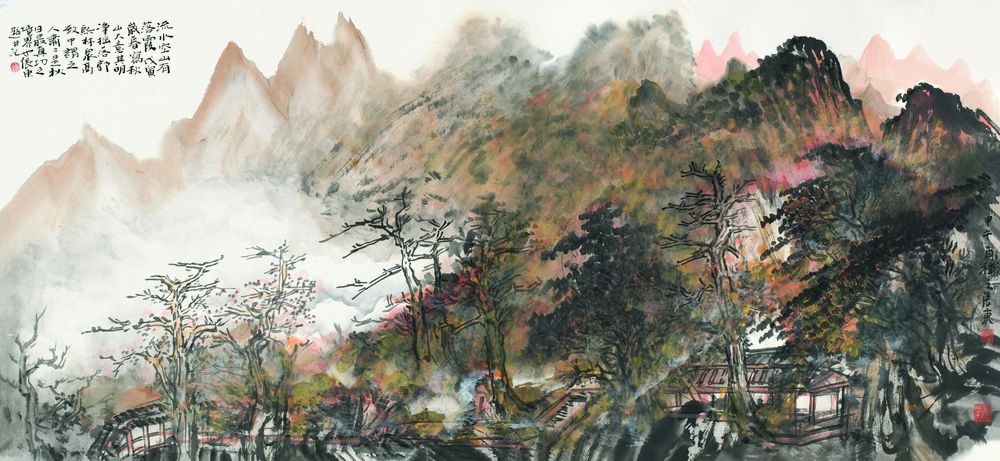 流水空山有落霞