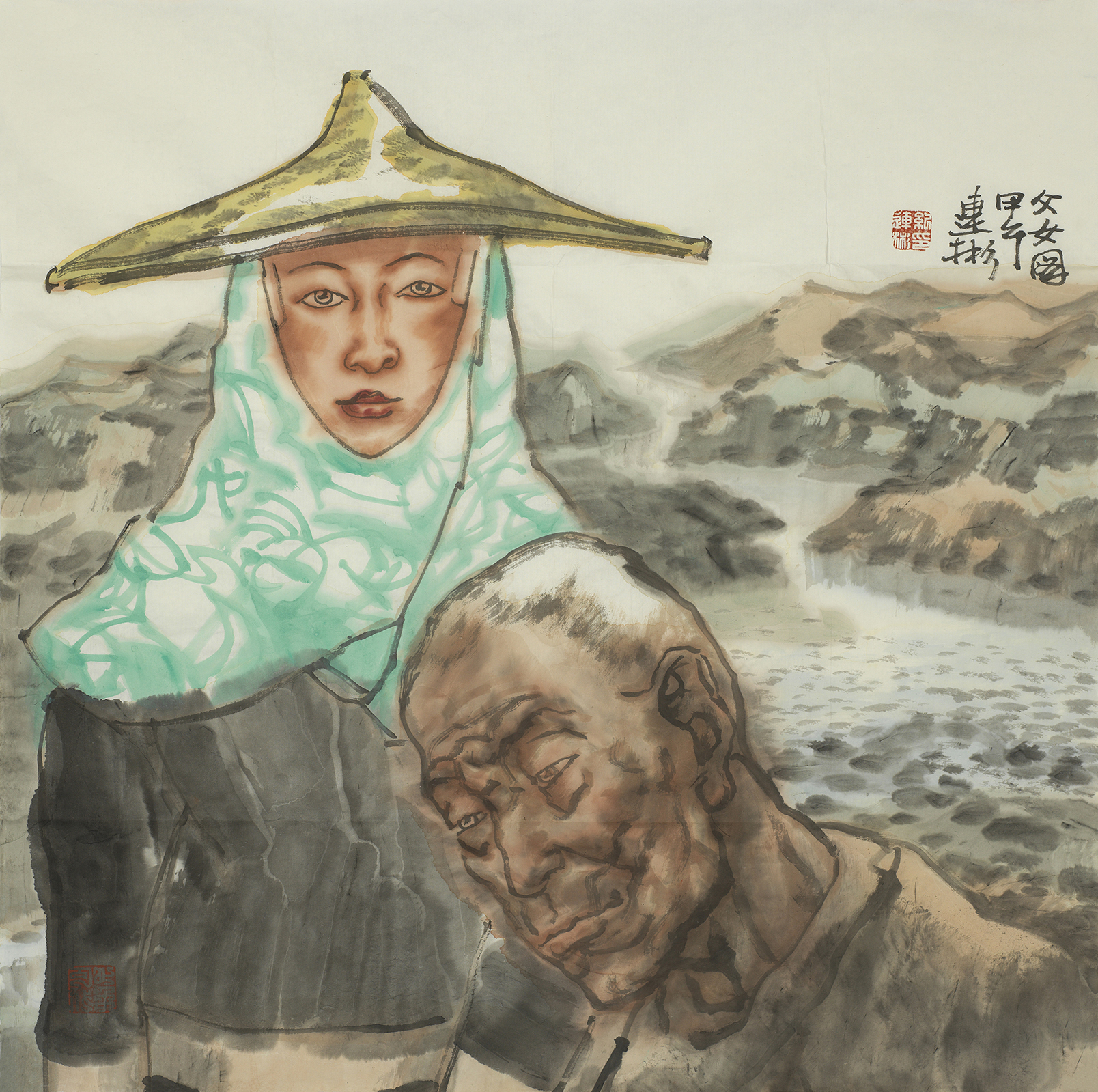 父女图