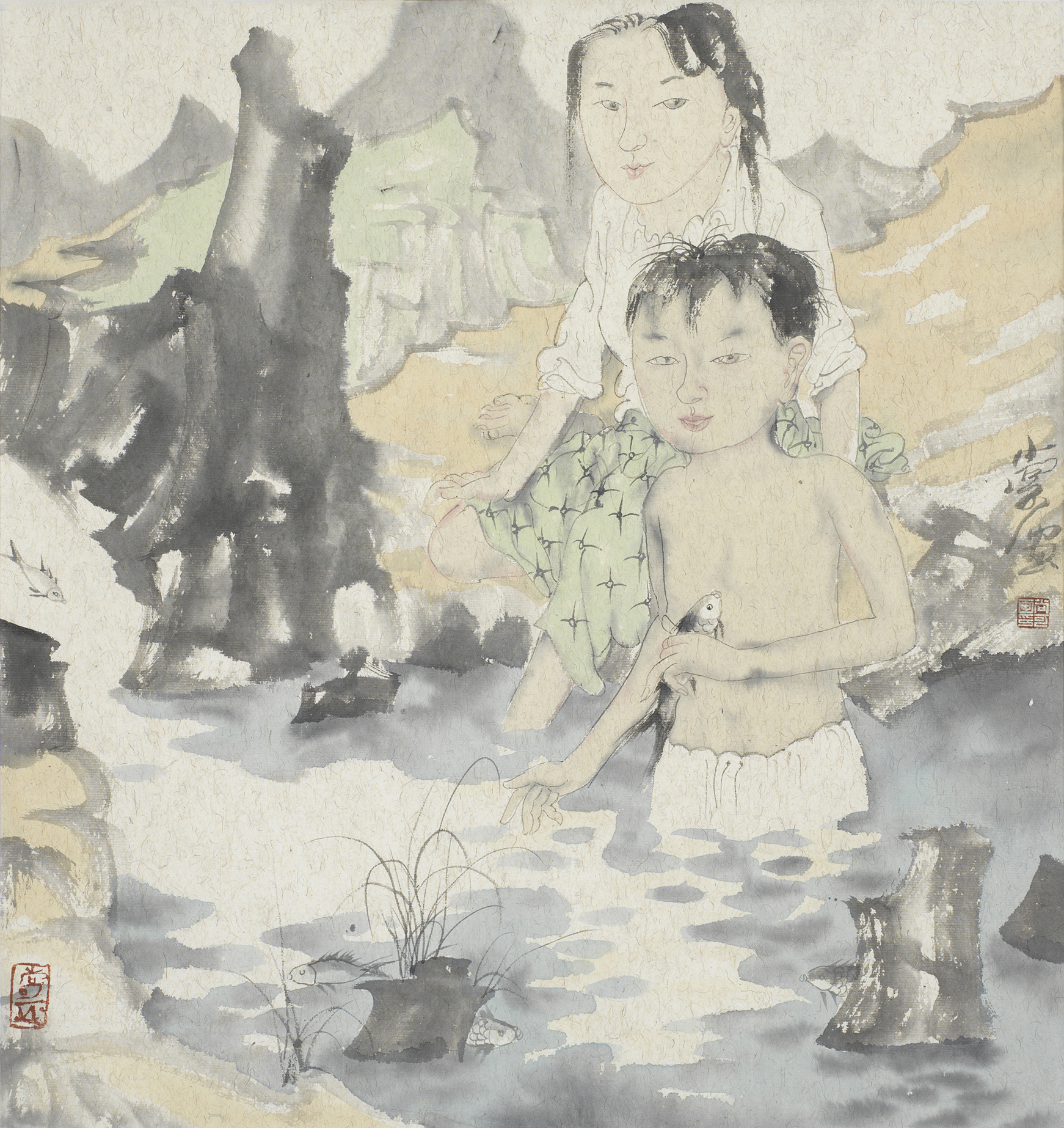 抓鱼