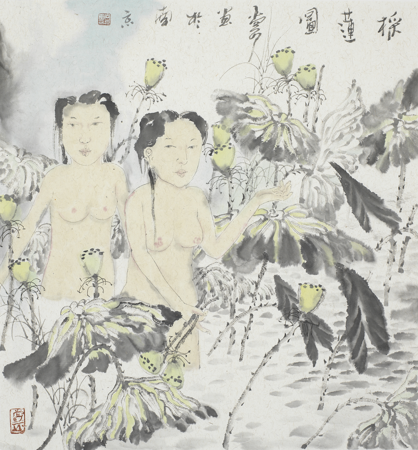 采莲图