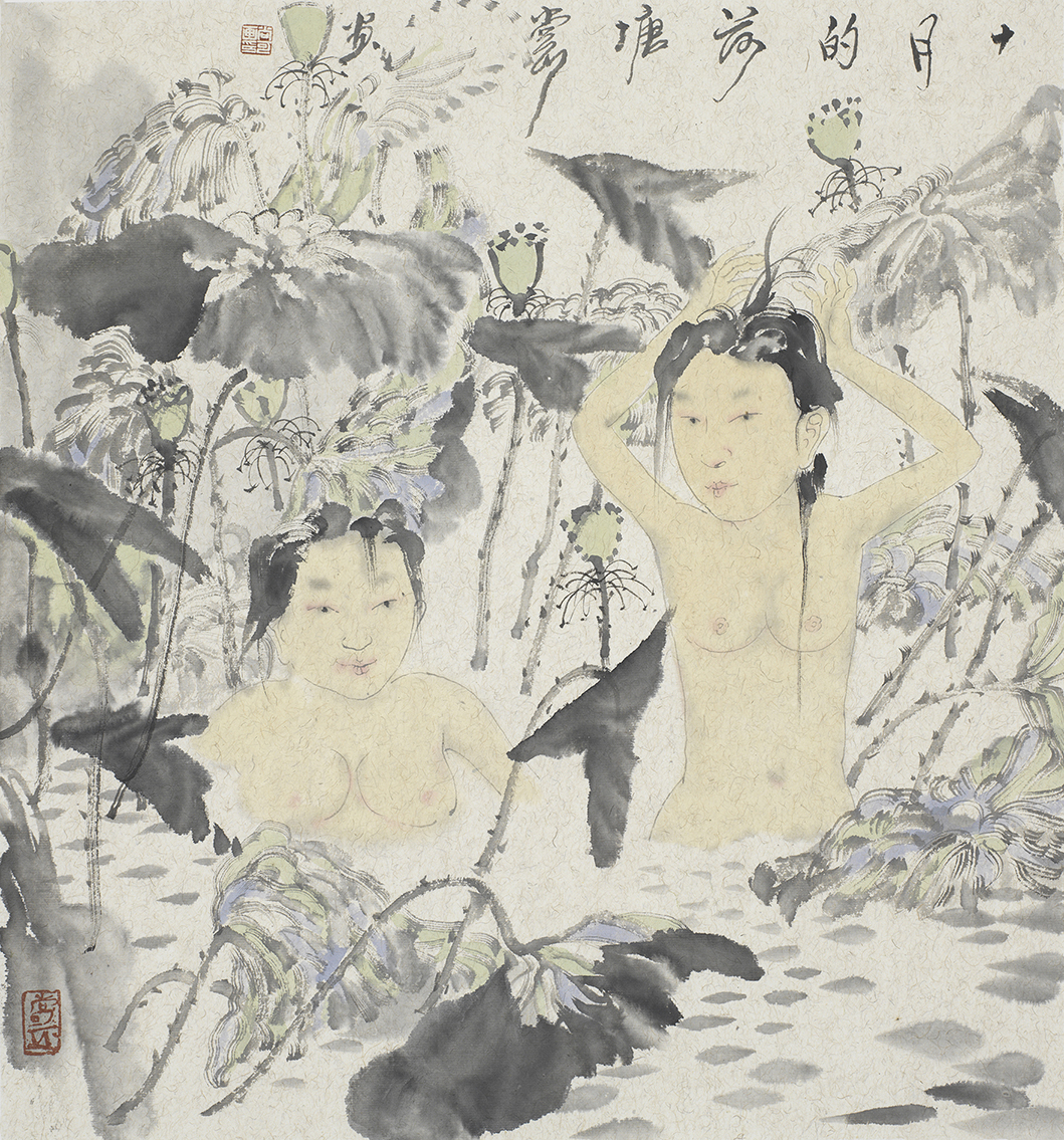 十月的荷塘