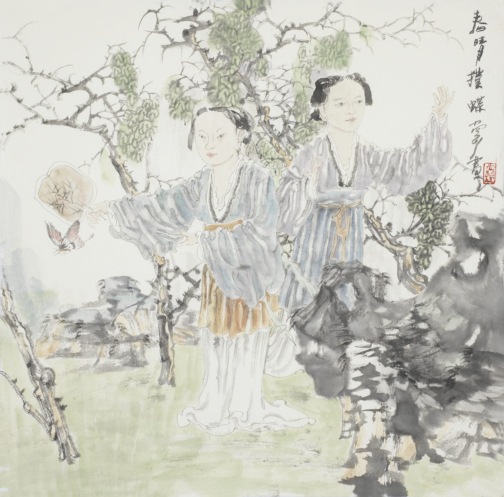 春晴扑蝶