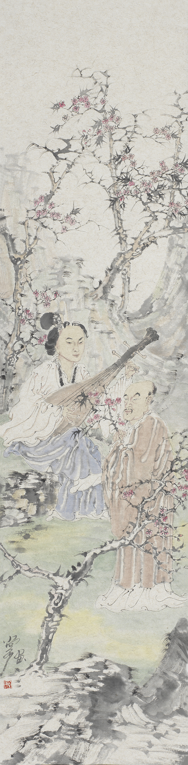 人物四屏之一