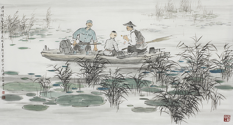 洪泽湖上