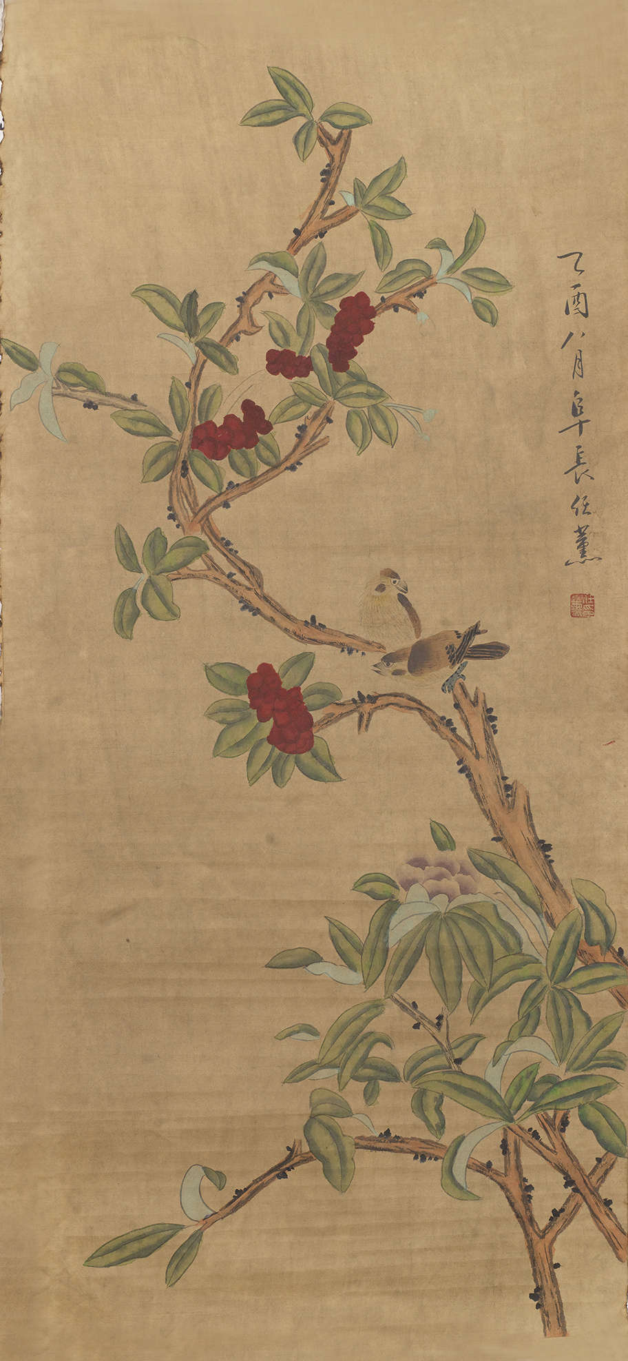 “任薰”款花鸟图