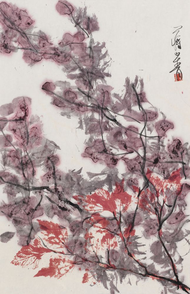 紫艳红英照日鲜