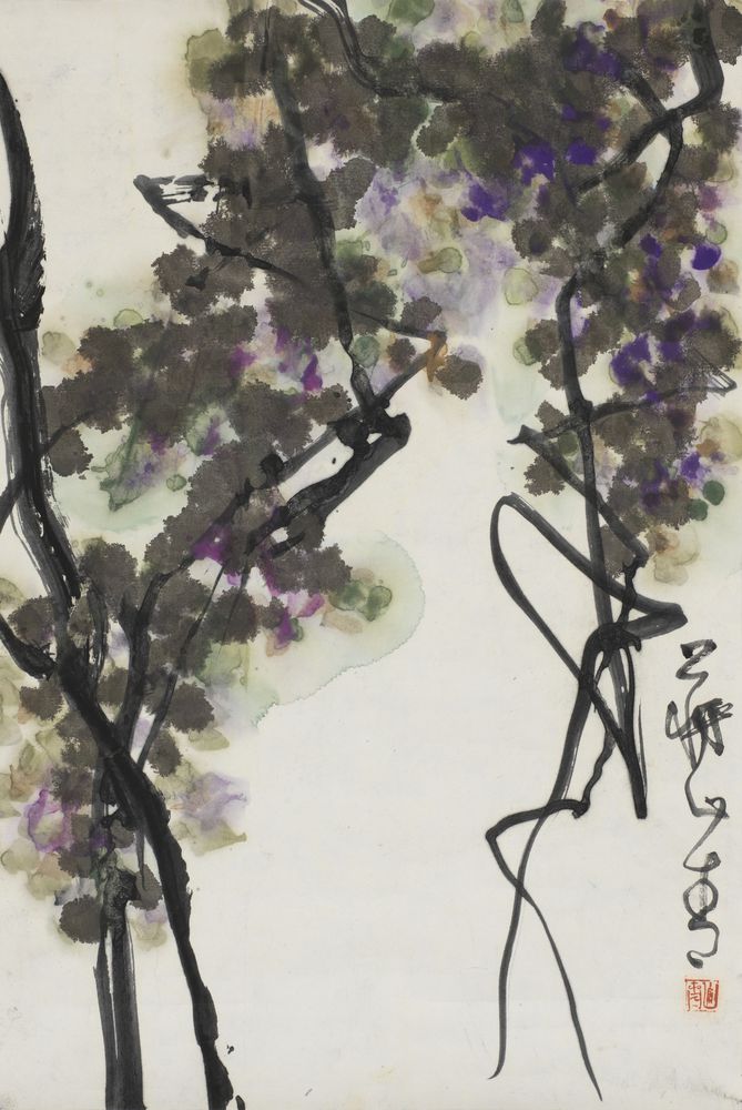 满架高撑紫络索