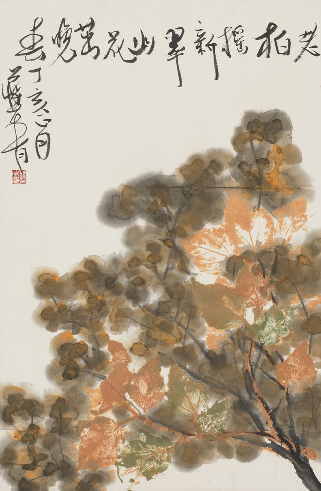 老柏摇新翠 幽花茁晚春