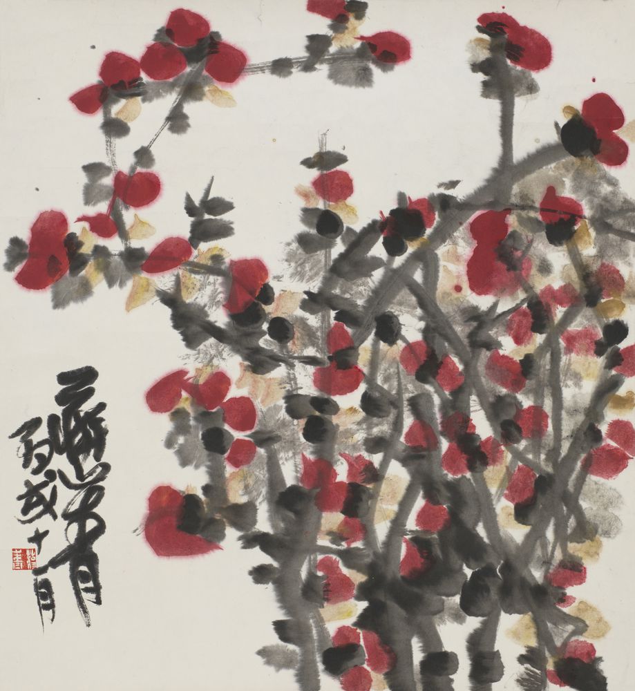 浓绿万枝一点红
