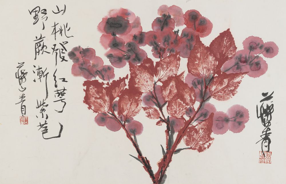 山桃发红萼，野蕨渐紫苞