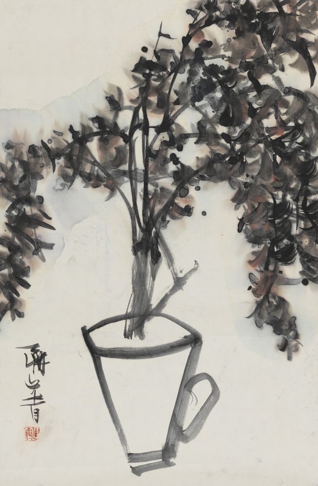 真花在瓶中