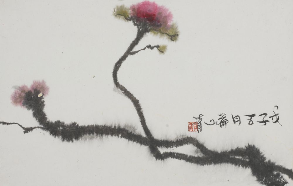 桃吐丹霞