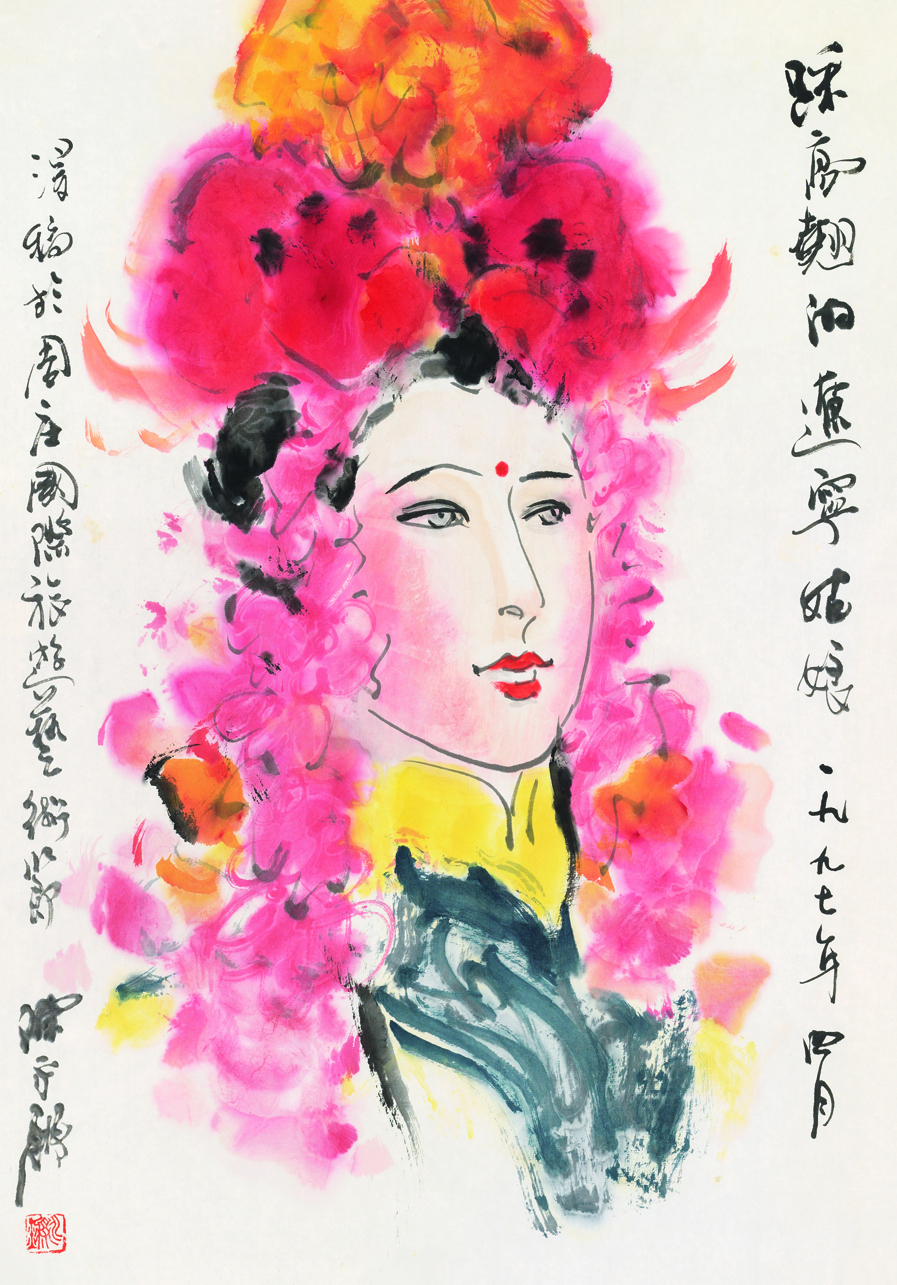 踩高跷的辽宁姑娘