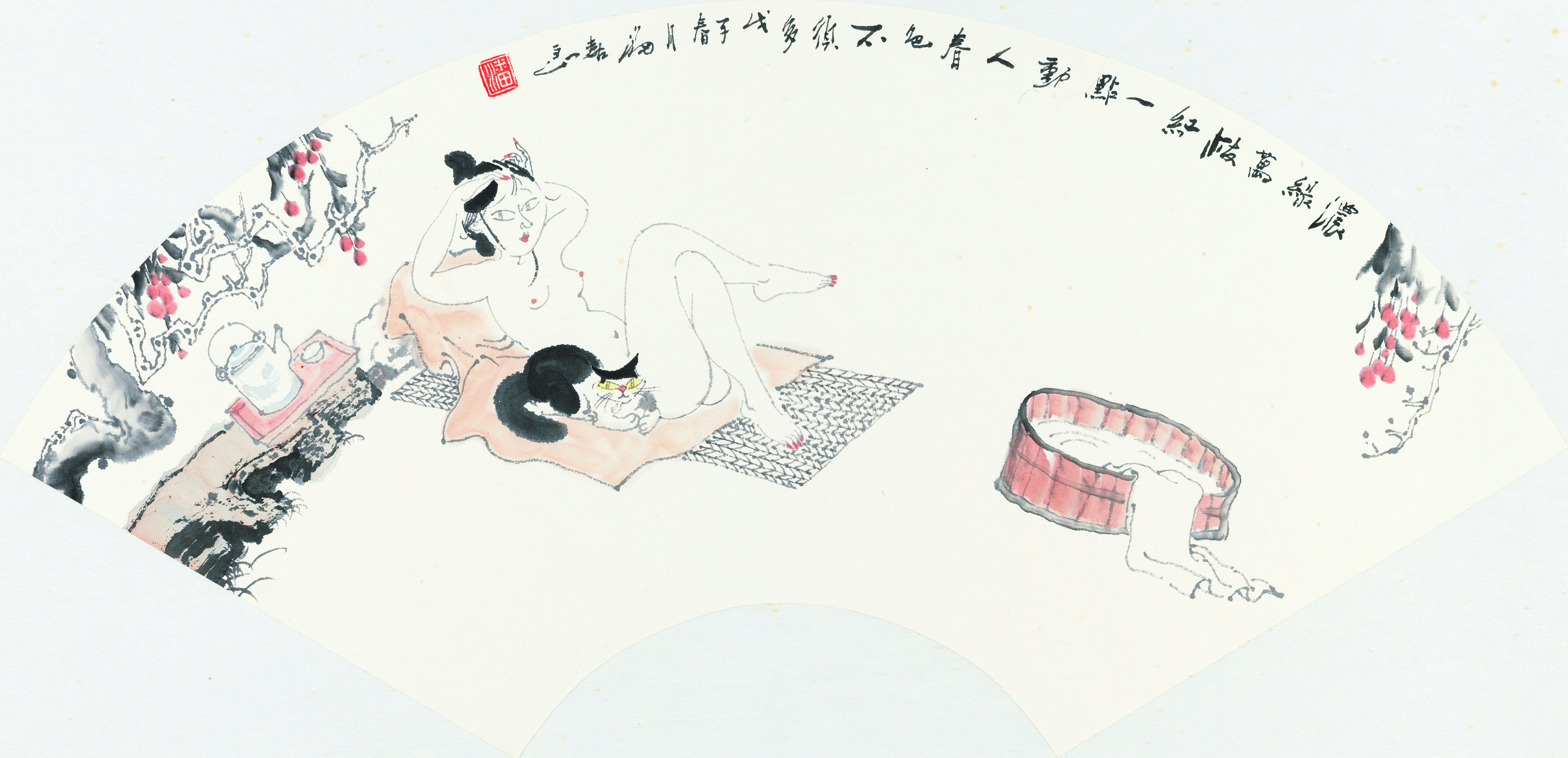 浓绿万枝红一点