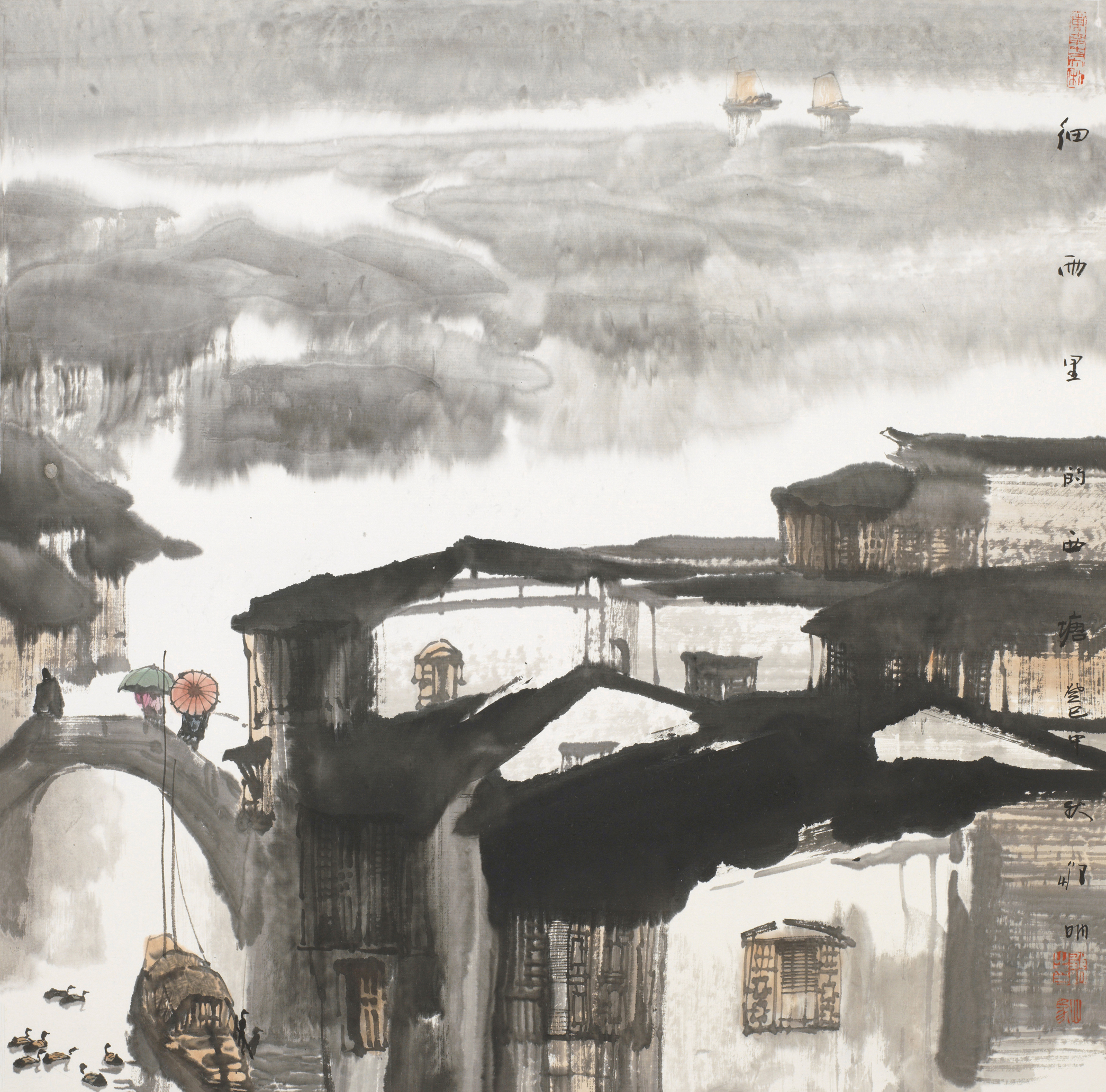 细雨里的西塘