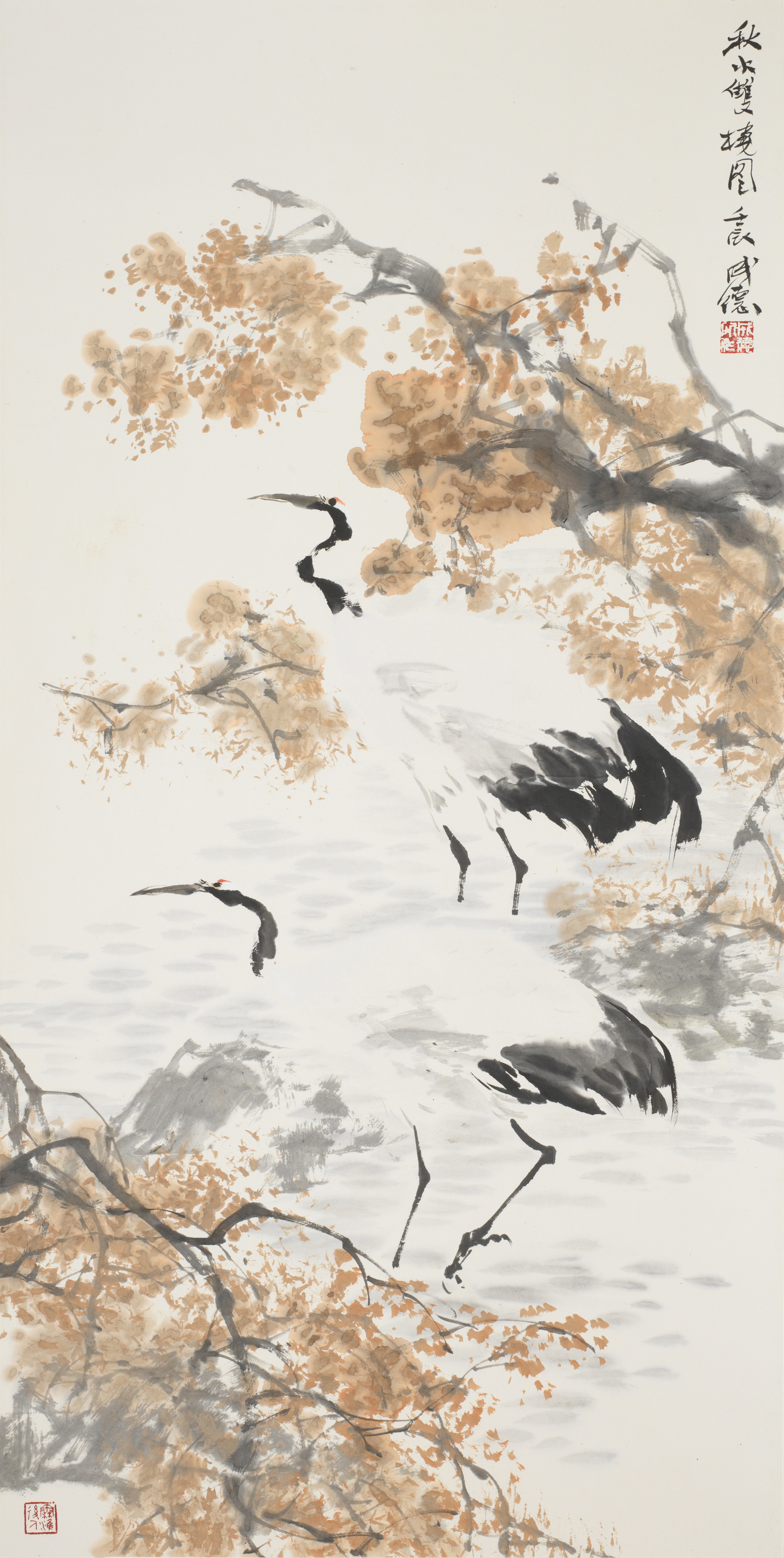 秋水双棲图