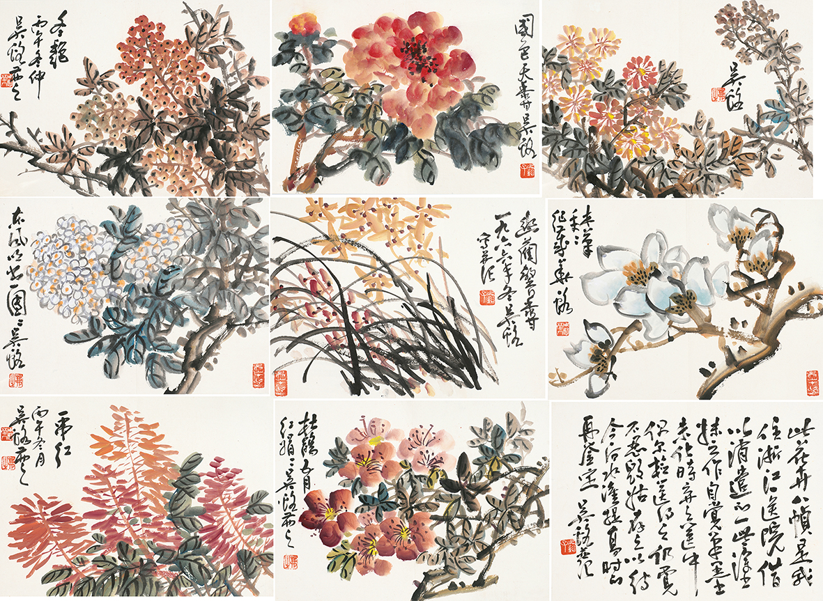 吴茀之花鸟册页