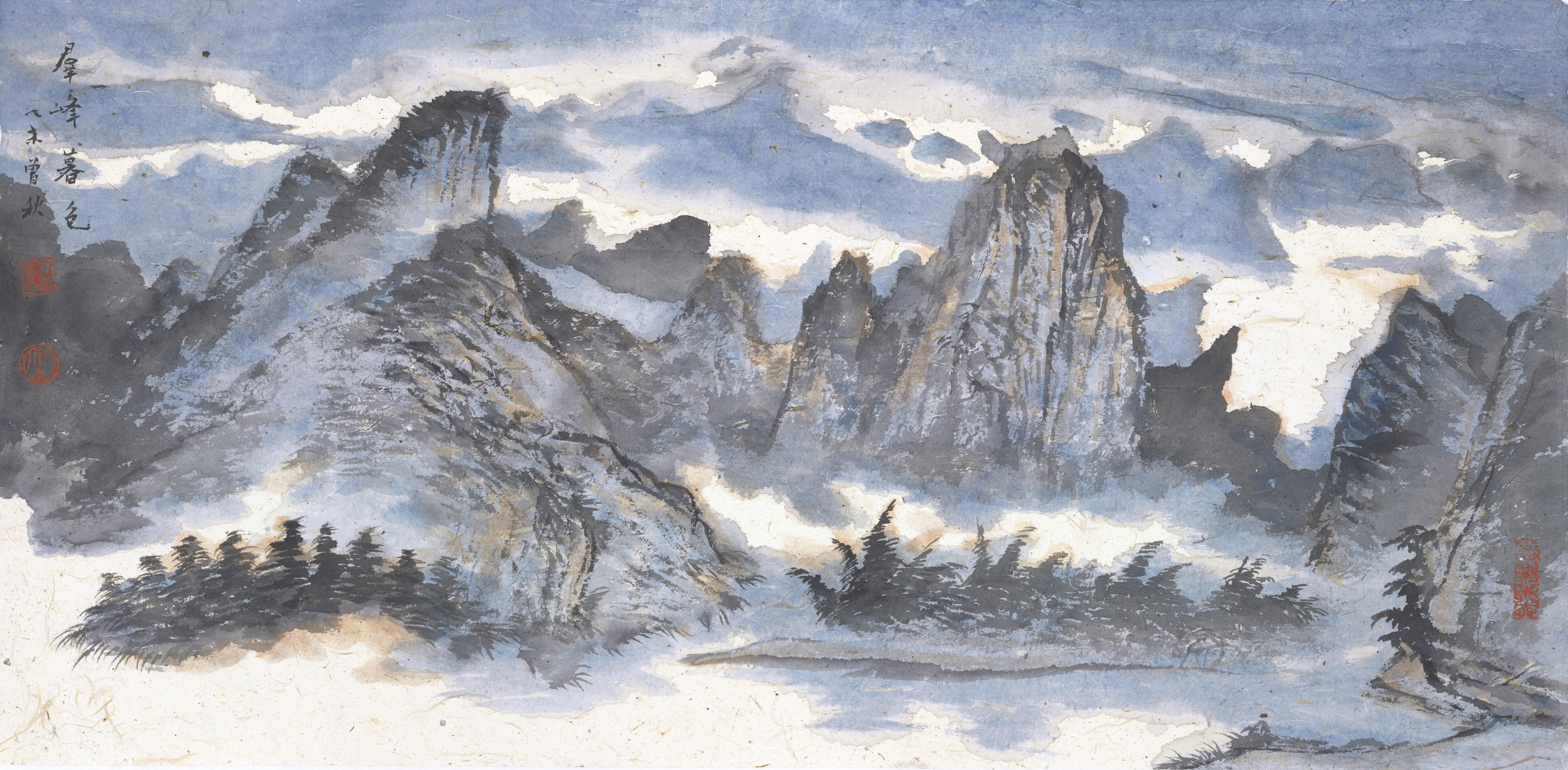 群峰暮色