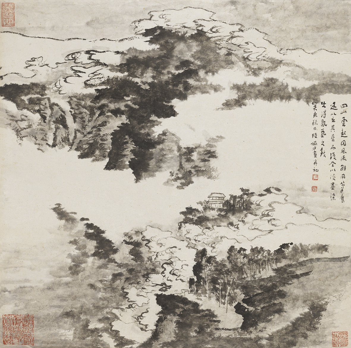 四山云起图