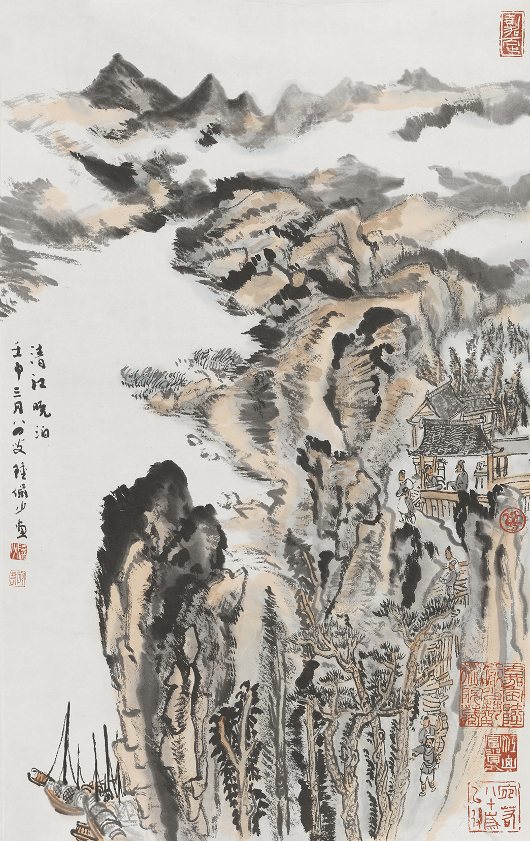 清江晚泊