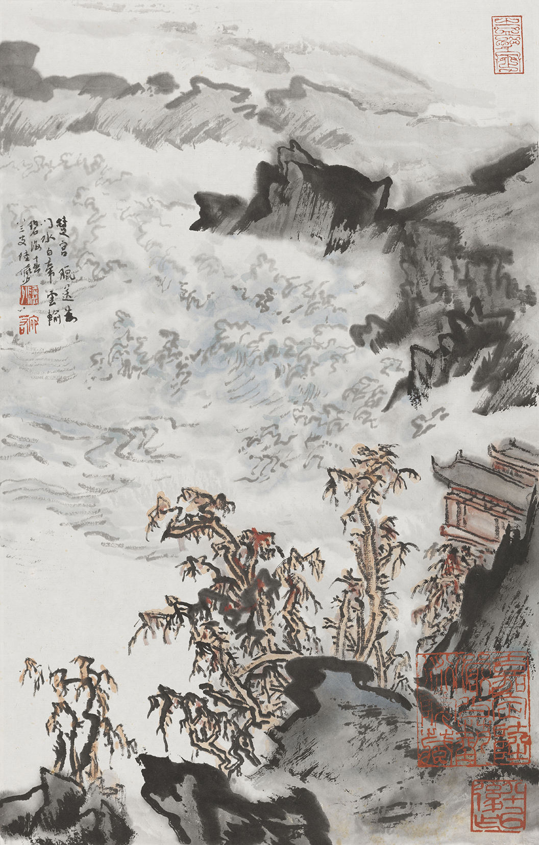 杜甫诗意图 楚宫腊送荆门水