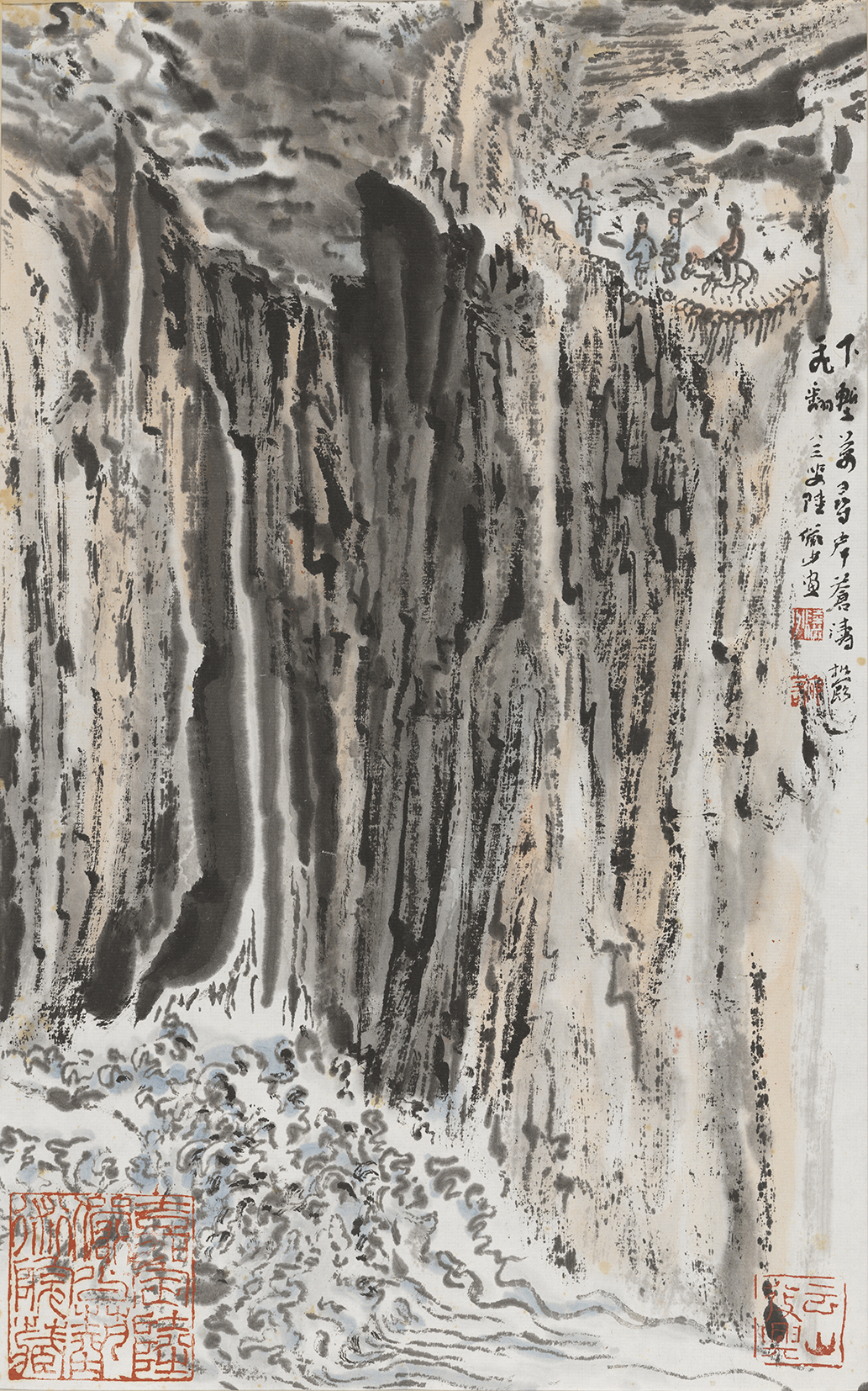 杜甫诗意图 下堑万寻岸-鉴证备案-雅昌艺术网——艺术品门户网站