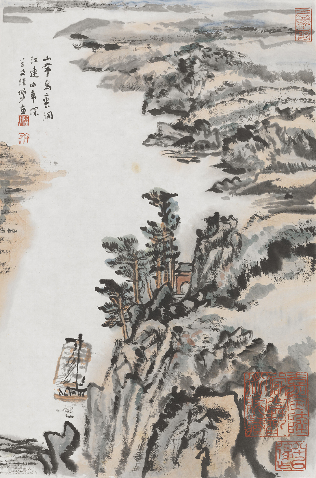 杜甫诗意图 山带乌蛮阔