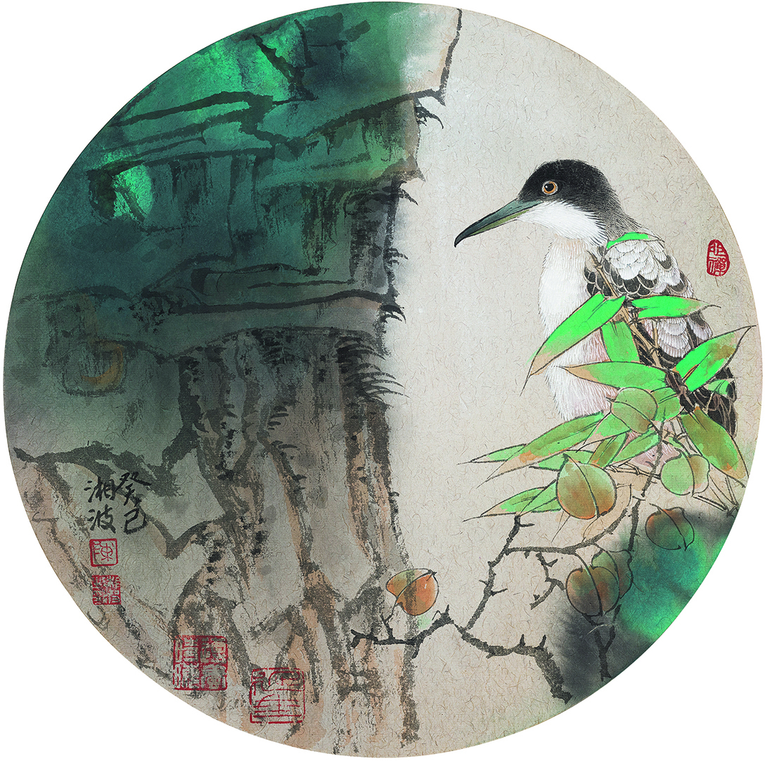 圆扇花鸟小品.一