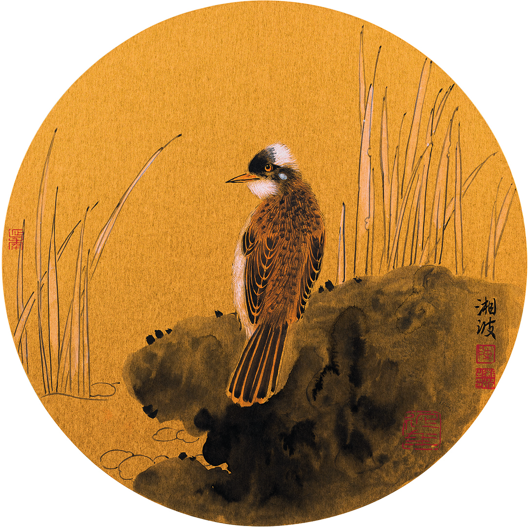 圆扇花鸟小品·一
