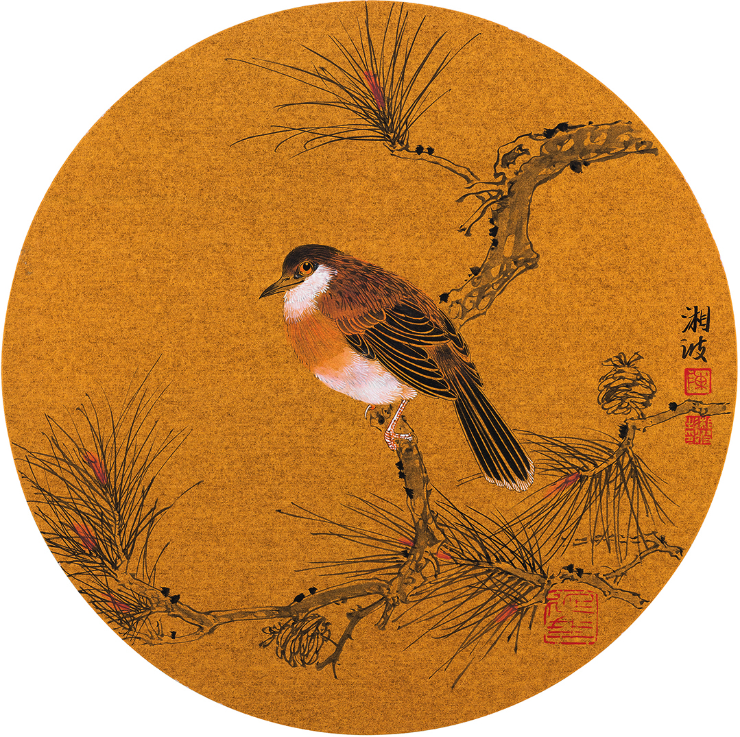 圆扇花鸟小品·二