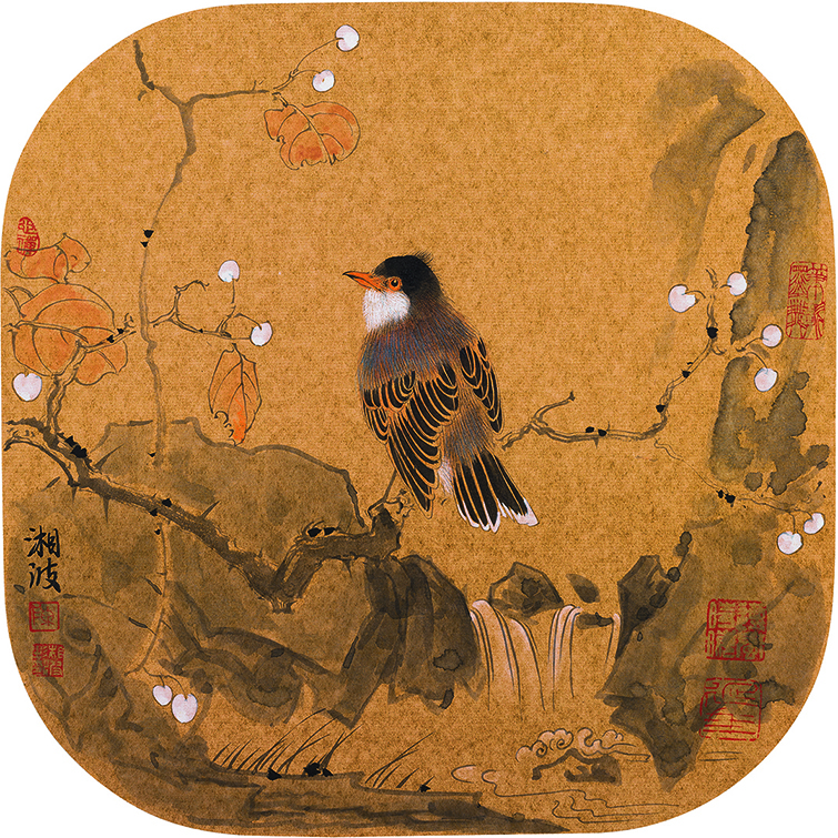 团扇花鸟小品·四