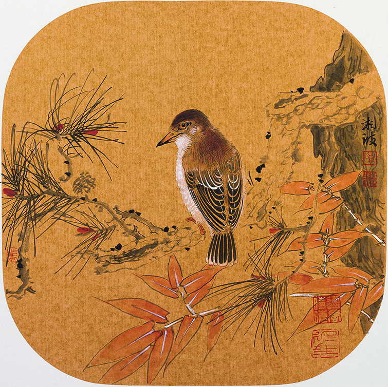团扇花鸟小品·二