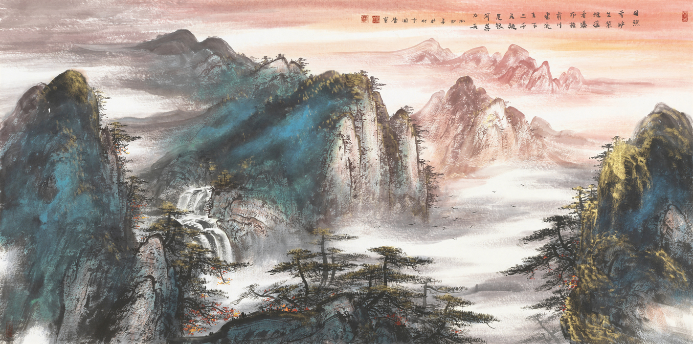 日照香炉生紫烟