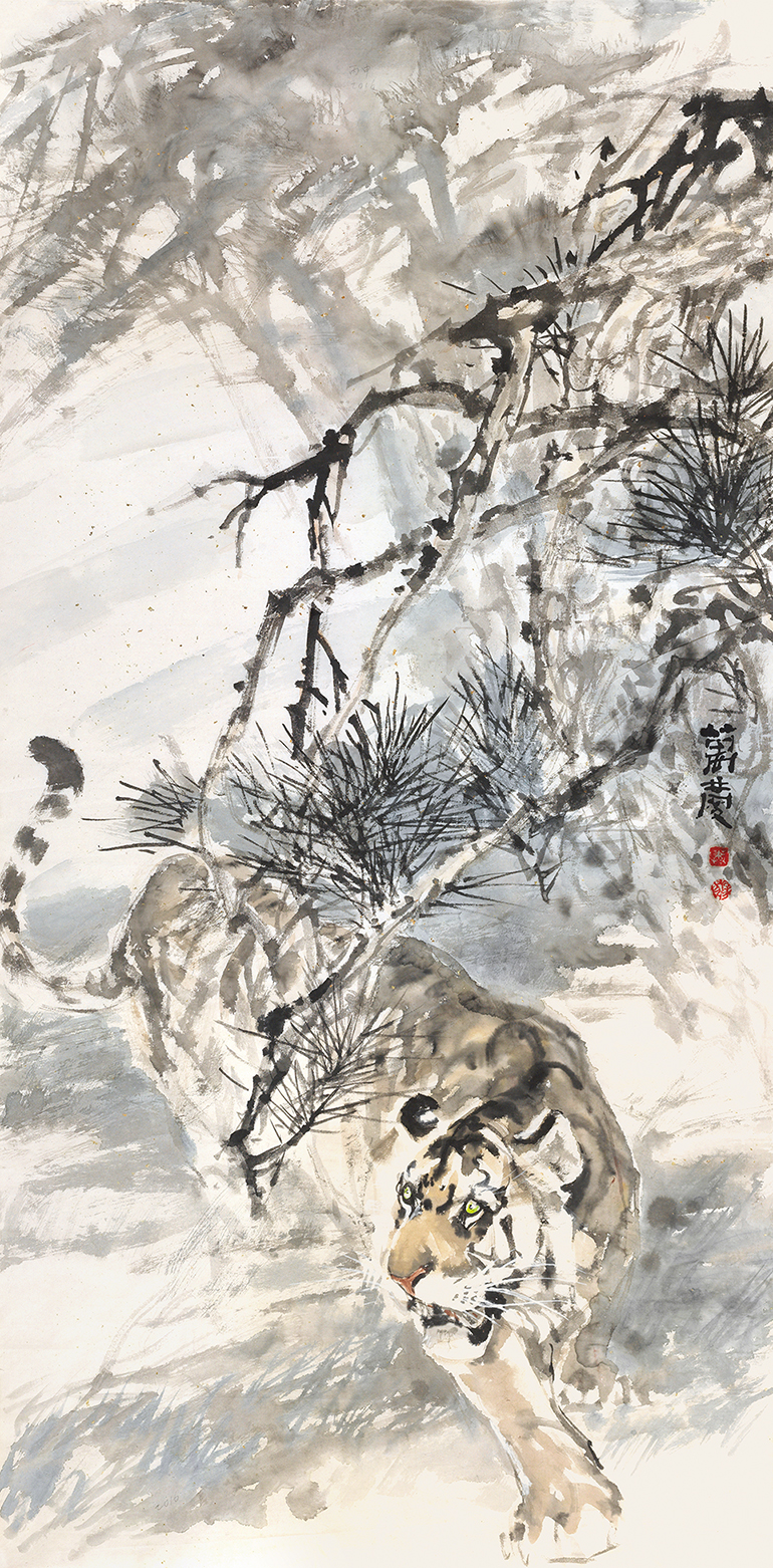 松虎图