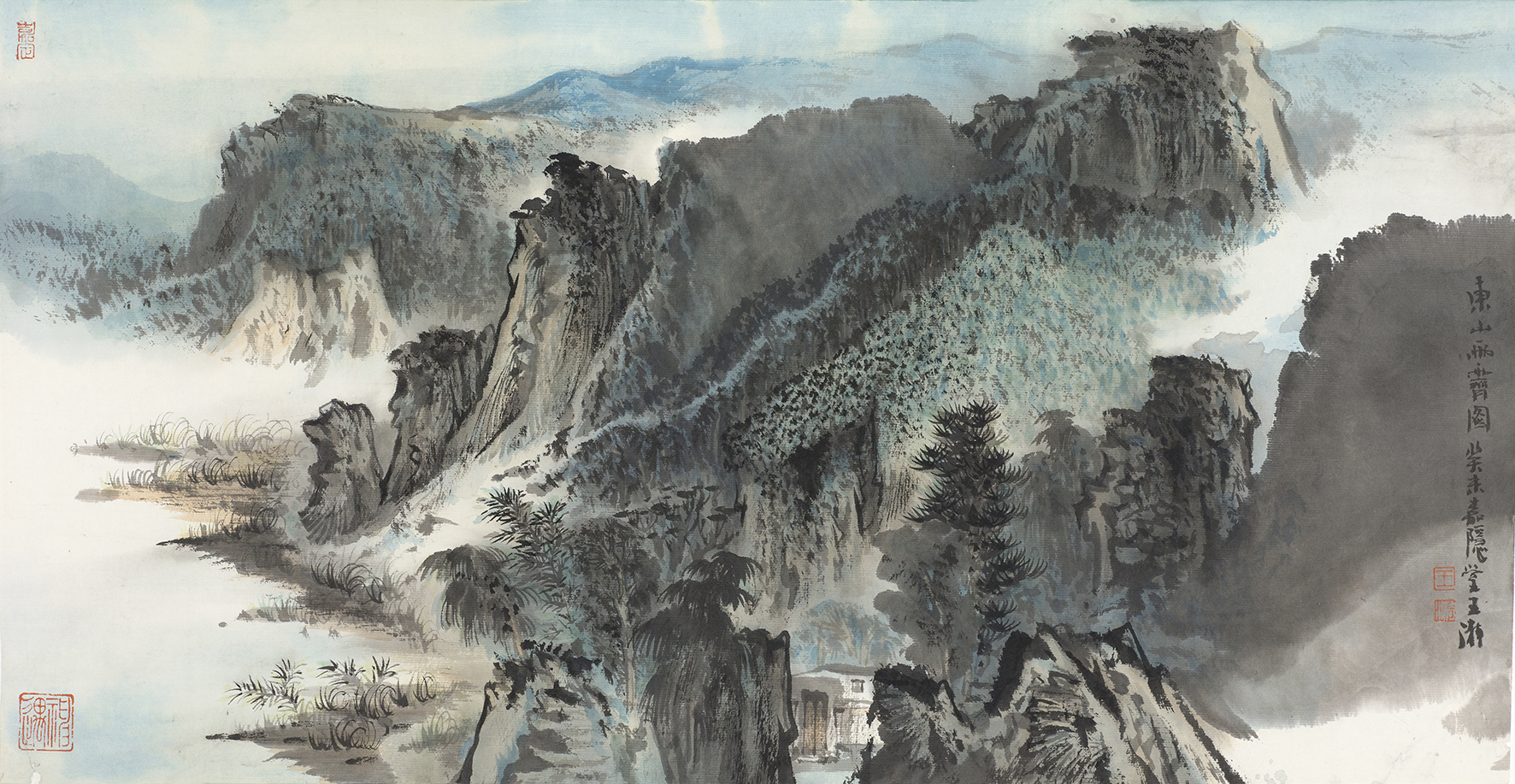东山雨霁图