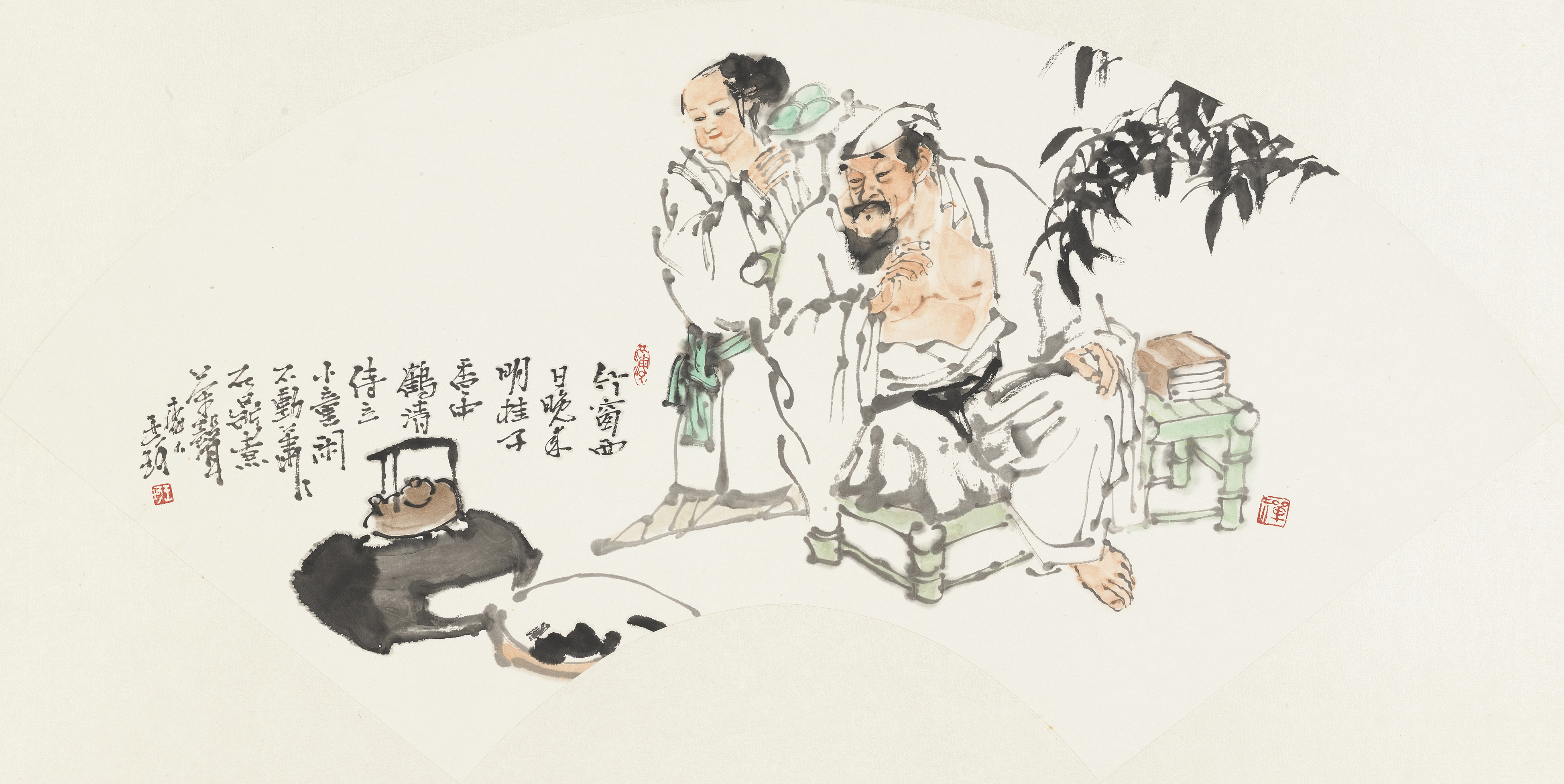 竹窗西日晚来明