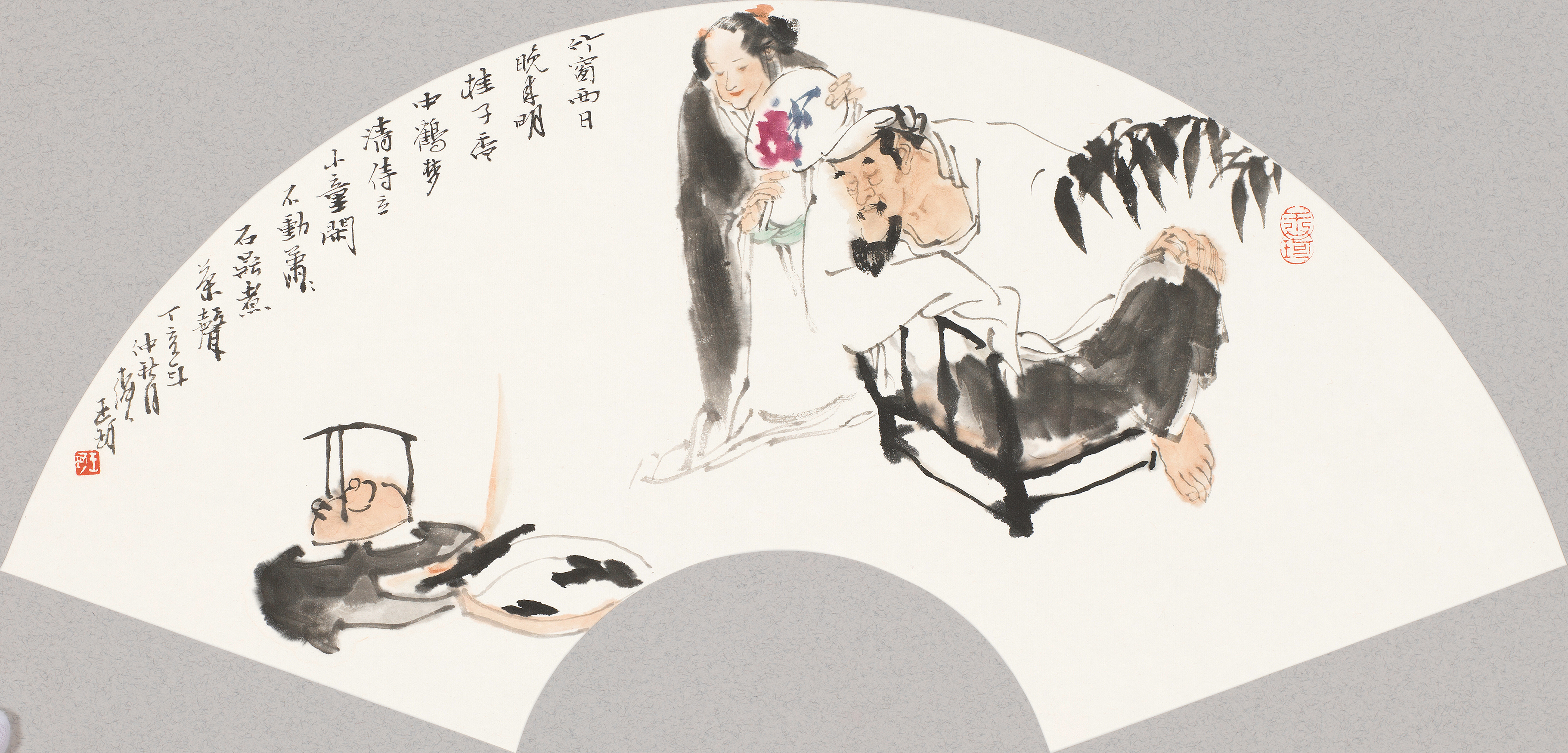王珂-竹窗西日晚来明-鉴证备案-雅昌艺术网——艺术品门户网站