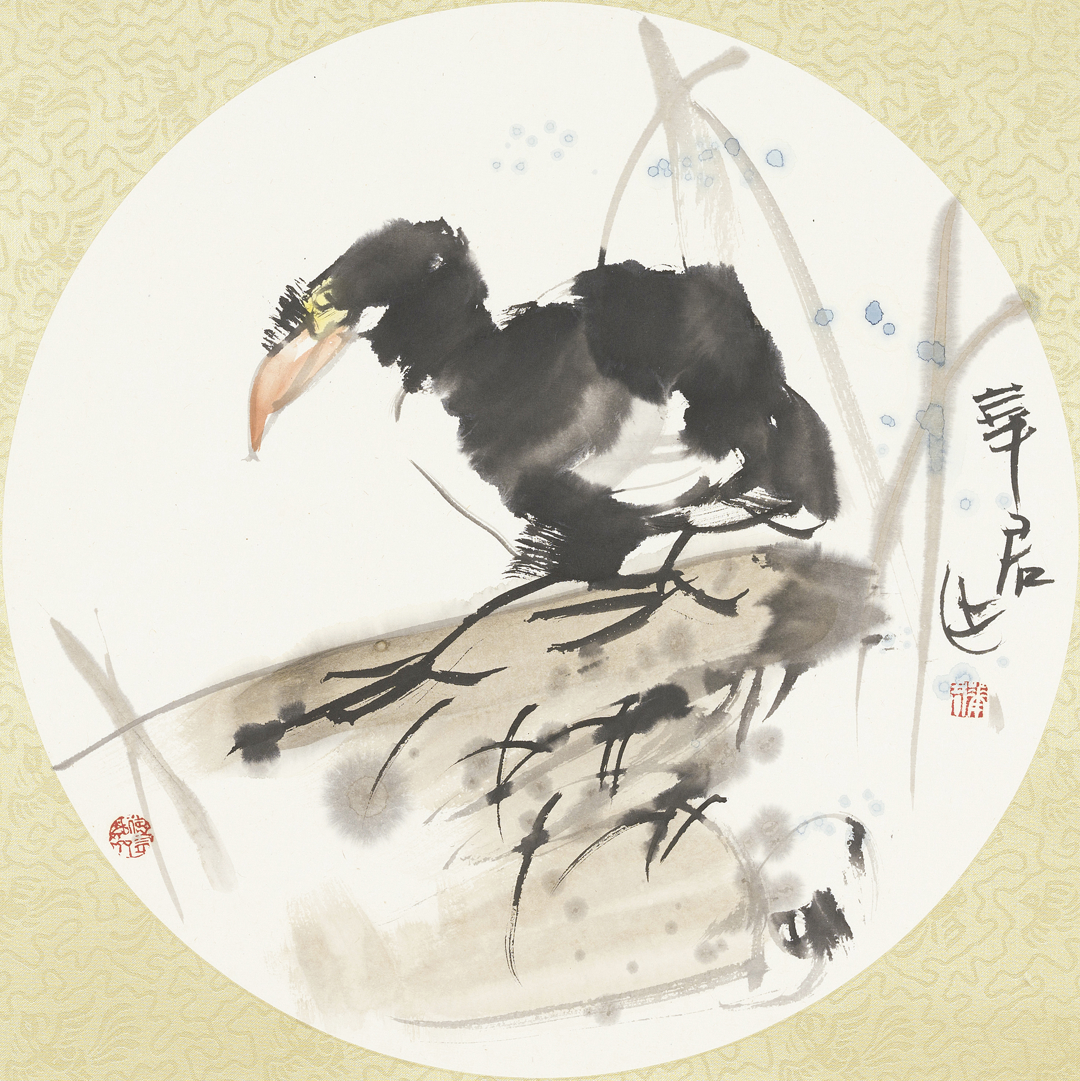 石鸟图