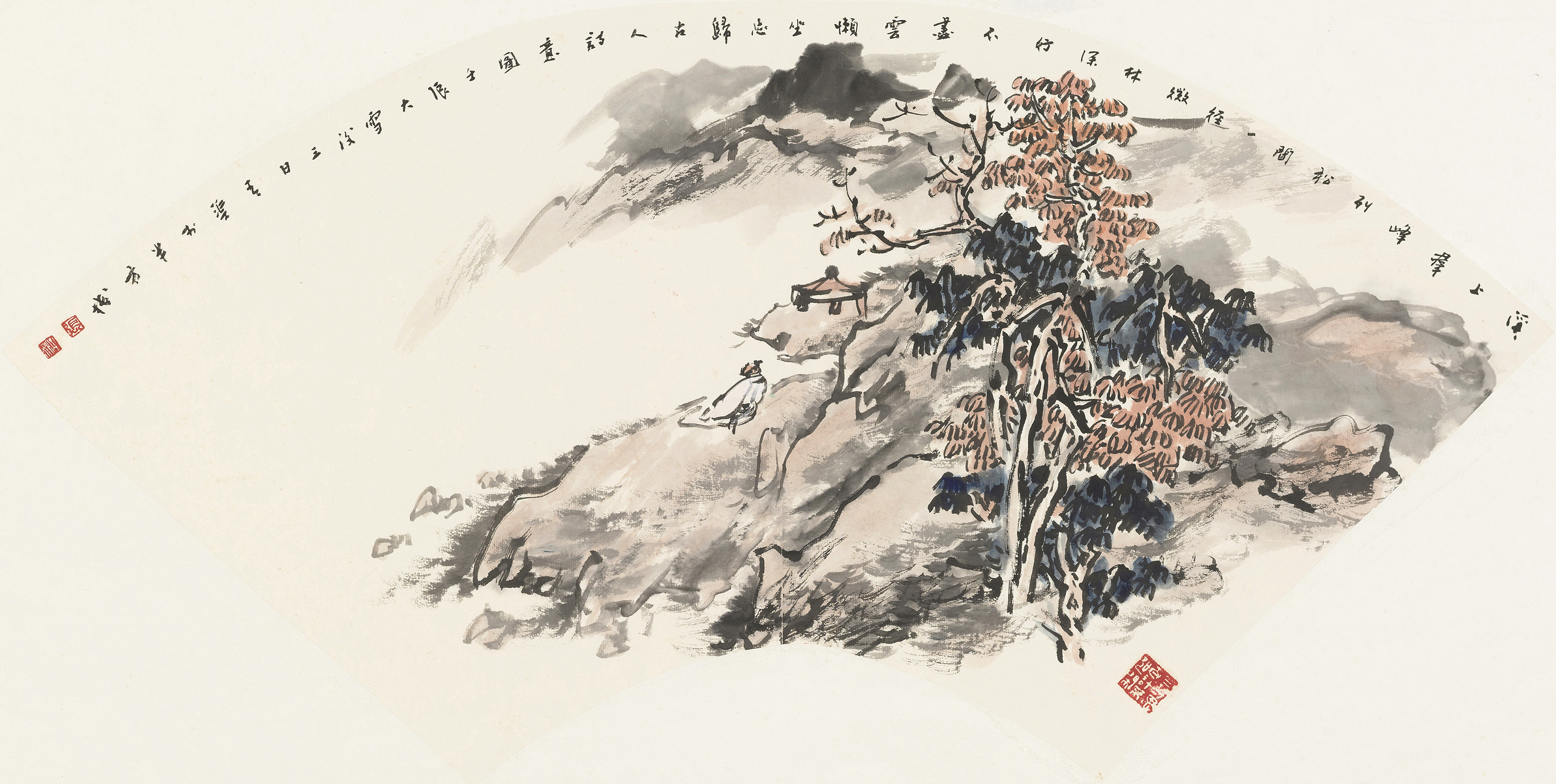 溪上群峰列松间