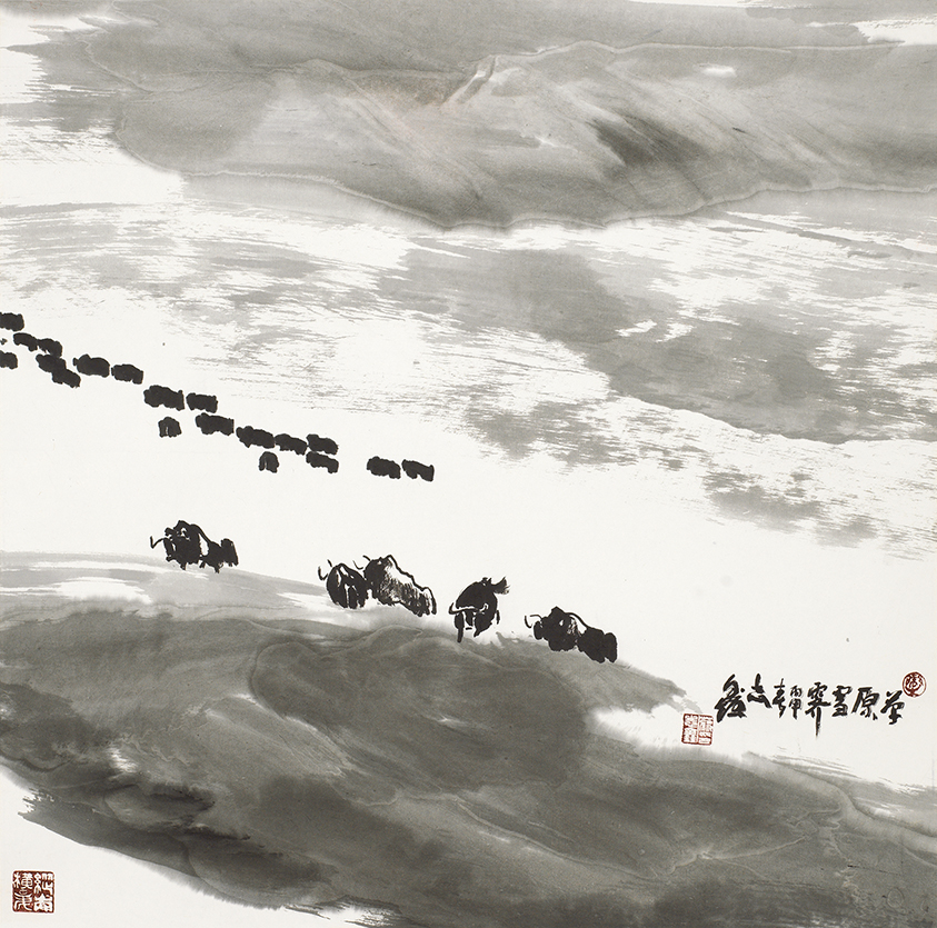 草原雪霁