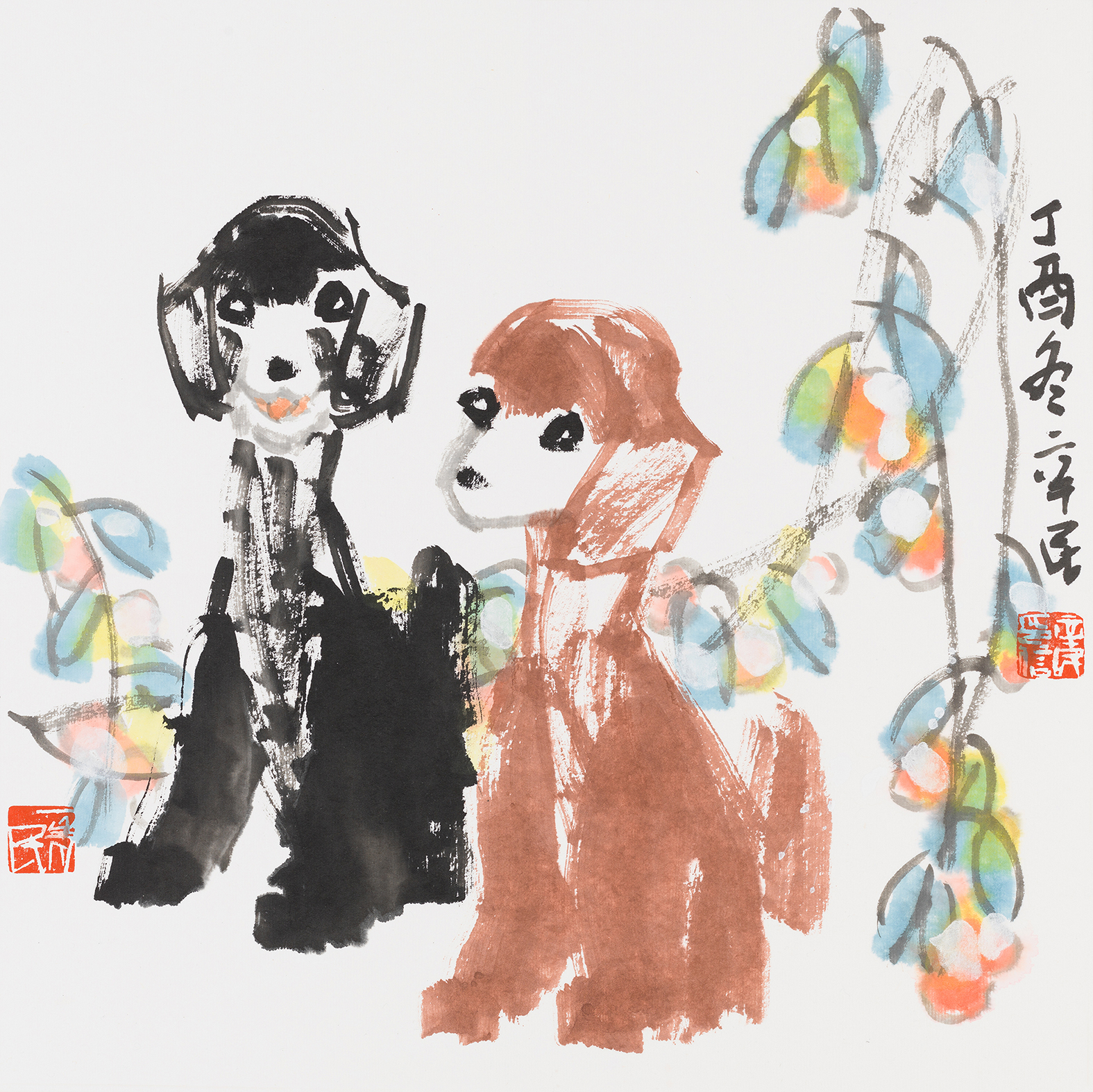 小狗石榴花