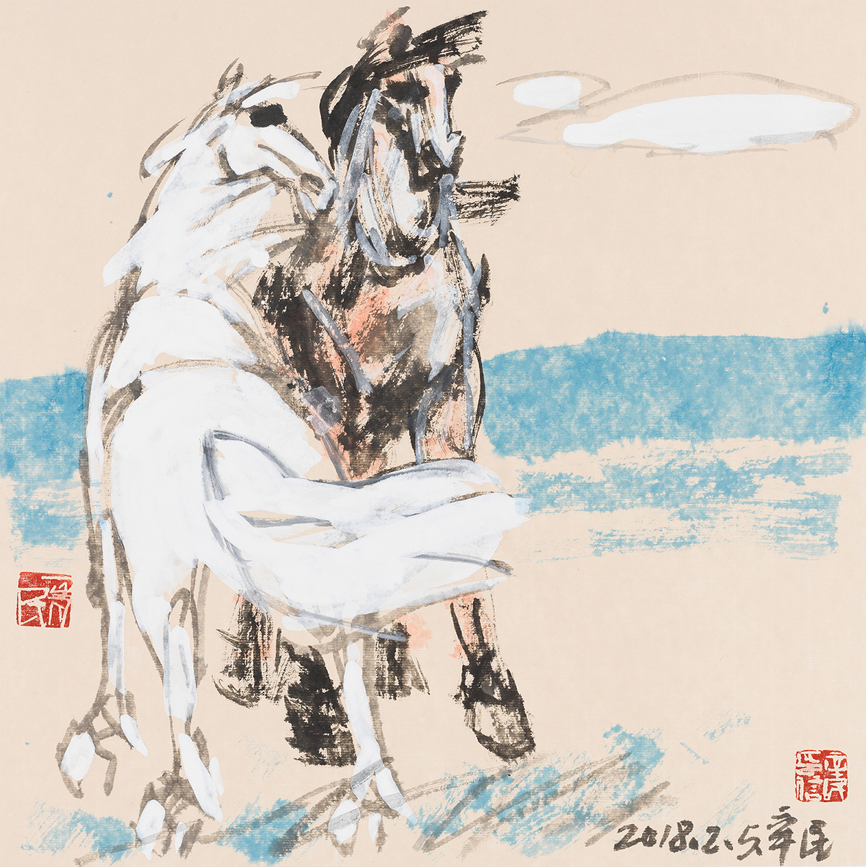 草原双骏