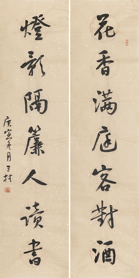 花香灯影联